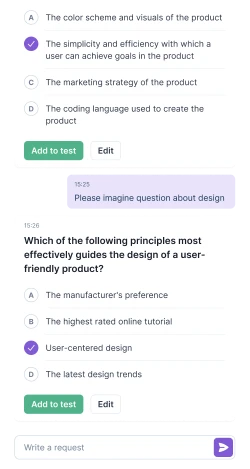 testsplatform`a dashboard settings